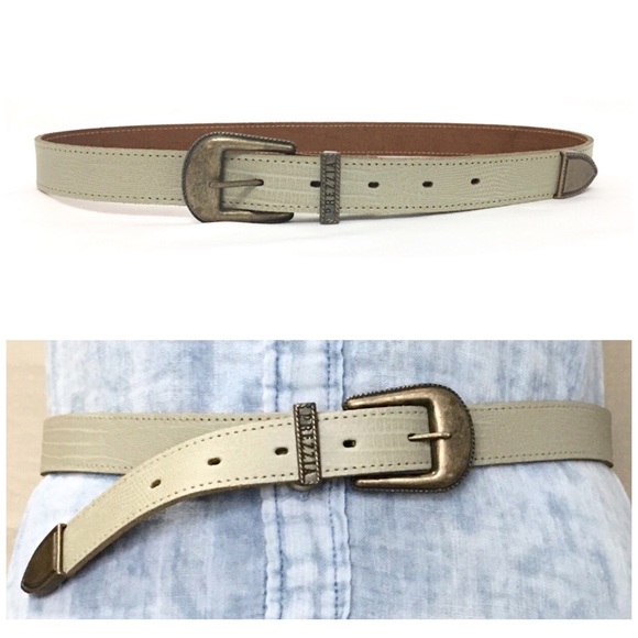 Prezzia Accessories - Prezzia Sea Green Embossed Belt